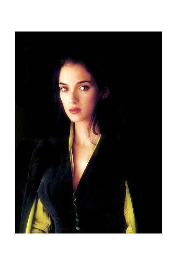 Winona Ryder Mina Green Velvet Long-sleeve Dress in Movie Bram Stoker's Dracula Costume