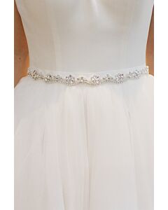Crystal Embellished Waist Sash for Evening Gowns