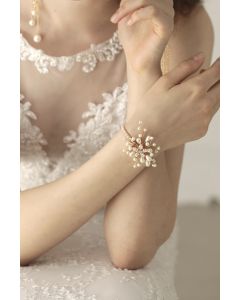 Pearl Cluster Statement Bracelet for Formal Events