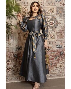 Royal Elegance Metallic Dress