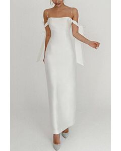 Off-The-Shoulder Bow Detail Maxi Dress