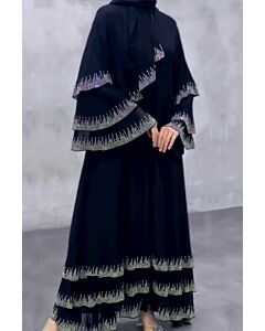 Midnight Cascade Gown