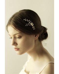 Pearl-Embellished Hairpin for Formal Events
