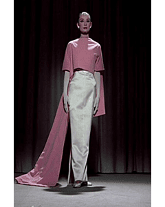 Audrey Hepburn Pink and White 1950s Celerity Formal Dress in Movie "Funny Face"