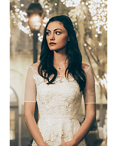 Phoebe Tonkin Hayley Marshall White Lace Wedding Dress on TV Show 'The Originals'