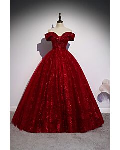 Ruby Flame – Luxury Sparkle Evening Dress