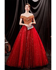 Empress Fire – Luxury Gold Embroidery Dress