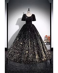 Stardust Whisper – Shimmer Gradient Ball Dress