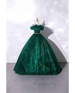 Verdant Grace – Sparkling Green Evening Dress