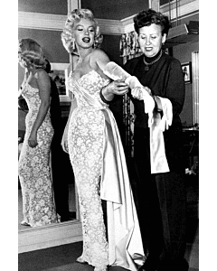 Marilyn Monroe White Lace Formal Evening Dress How To Marry A Millionaire Premiere