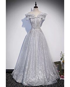 Moonlight Overture – Silver Elegance Gown