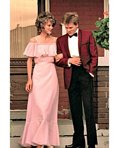 Ariel Pink Off-the-shoulder Formal Prom Bridesmaid Celebrity Dress in Movie "Footloose"