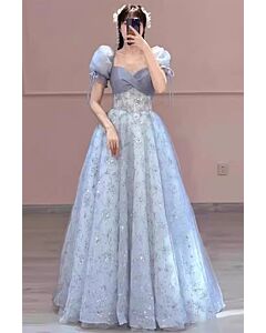 Frozen Whisper – Elegant Sequin Evening Gown