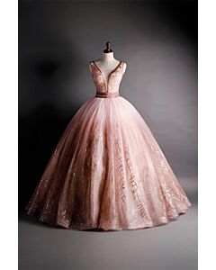 Rose Stardust – Champagne Pink Ball Gown