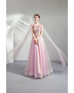 Blush Symphony – Elegant Embroidered Dress