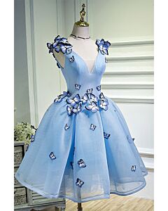 Azure Dream – 3D Butterfly Cocktail Dress