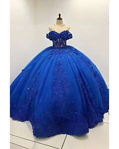 Midnight Ocean – Crystal Blue Couture Dress