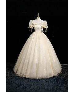 Moon Whisper – Vintage Puff Sleeve Dress