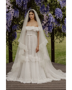 Taylor Hill Inspired Off-the-shoulder Celebrity Wedding Dress