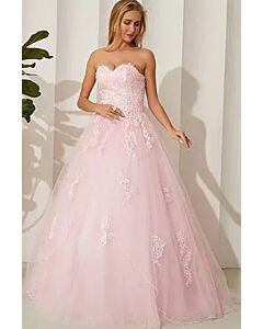 Pink Champagne Bloom — Lace Tulle Princess Dress