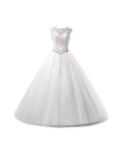 Crystal Veil Empress — Sparkling Quinceañera Dress