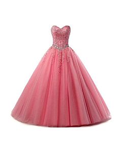 Rose Quartz Royale — Embellished Quinceañera Dress