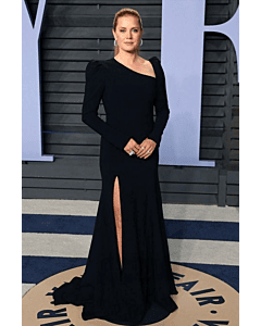 Amy Adams Black Long-sleeve Formal Celebrity Dress with Slit Oscars 2018 Party