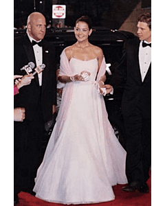 Katie Holmes Inspired Pink Spaghetti Straps Celebrity Prom Dress in Movie "First Daughter"
