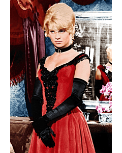 Julie Christie Red Off-the-shoulder Celebrity Dress in Movie "Doctor Zhivago" Costume