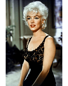 Marilyn Monroe Inspired Short Black Lace 1950s Cocktail Party Dress