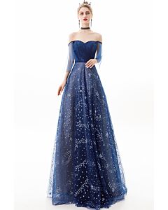 Celestial Serenade — Constellation Mesh Evening Gown