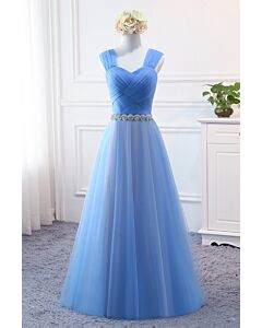 Azure Embrace Sweetheart Tulle Gown