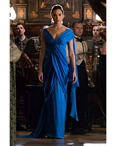 Gal Gadot Blue Formal Dress in Movie "Wonder Woman" Costume
