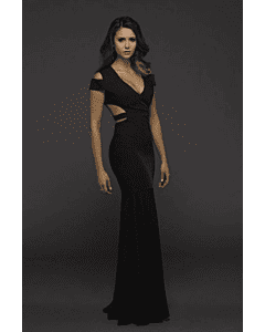 Nina Dobrev Black Dress in The Vampire Diaries