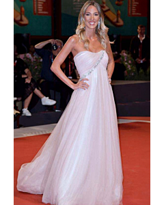 Alice Campello Pink Formal Prom Celebrity Dress Venice Film Festival 2019