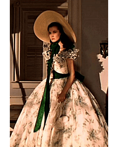 Scarlett O'Hara Vivien Leigh BBQ Dress Gone With The Wind 1930s Movie Costume