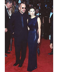 Demi Moore Navy Sequin Sleeveless Sheath Celebrity Dress Emmys 1997