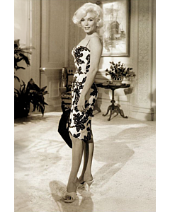 Marilyn Monroe Black and White Printed Spaghetti Strap Sheath Dress Something's Gotta Give