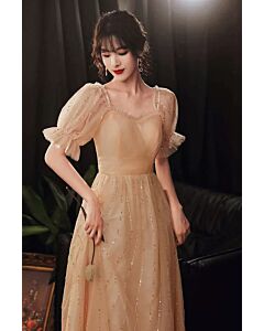 Soft Square Neck with Ruffled Trim & Sparkle Sequin Details