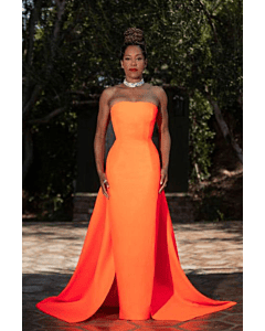 Regina King Inspired Orange Evening Dress Costume Designers Guild Awards 2021