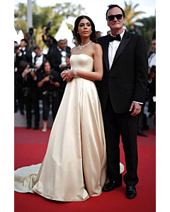 Champagne Glow – Daniella Pick Strapless Satin Ball Gown