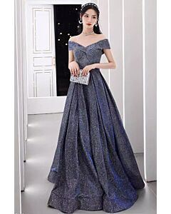 sweeping pleated skirt that shimmers like the night sky.