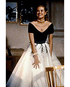 Graceful Elegance – Grace Kelly Black and White Ball Gown 