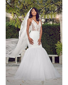 Eternal Elegance – Eniko Parrish & Kevin Hart Wedding Inspiration Lace-Bodice Mermaid Gown