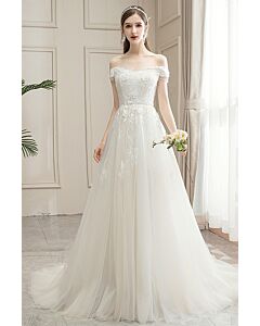 Elegant Off-Shoulder Wedding Gown