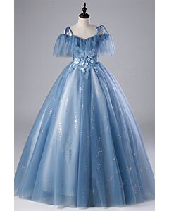 Starlit Glacier Off-Shoulder Dress