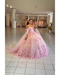 Enchanted Garden – Pink Tulle Evening Dress