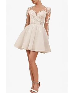 Ethereal Grace – Lace Long-Sleeve Dress