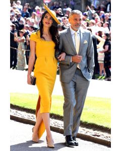 amal clooney yellow dress