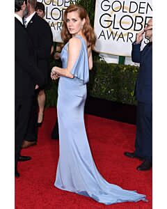 Amy Adams Blue One-shoulder Formal Evening Celebrity Dress Golden Globes 2015